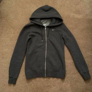 Grey Nike Zip-Up Hoodie